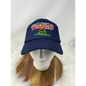Trump Don't Tread on Trump Navy Embroidered Hat Adjustable Adult